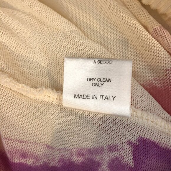 Liviana Conti Womens Abstract Print Long-Sleeve Sheer Sweater Top Size M READ - Picture 9 of 9